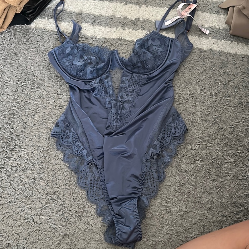 NWT Victoria’s Secret blue bodysuit/teddy